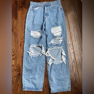 RSQ High Rise Distressed Blue Jeans